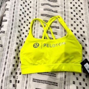NWT Lululemon Peloton Yellow Sports Bra Medium Support Intimates